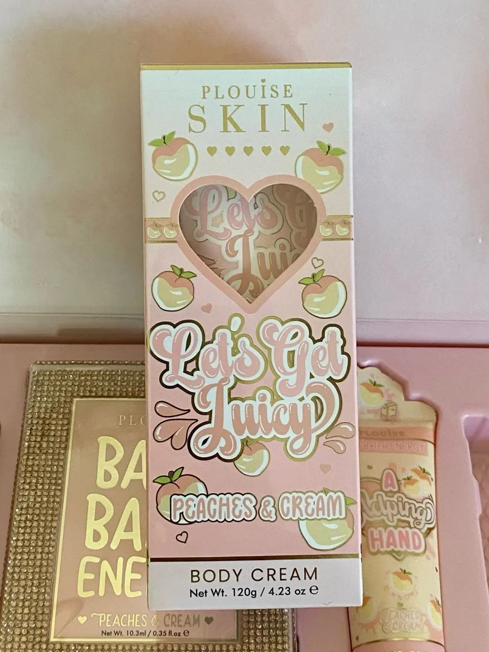 P Louise Peaches & Dreamy Full Size Product Beauty Box NIB